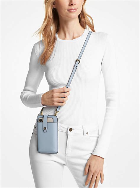 michael kors leather phone crossbody